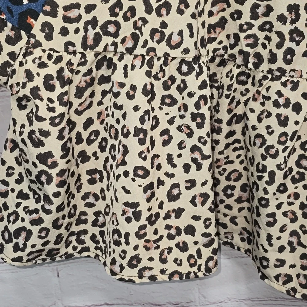 ODDY Multi Color Leopard Sleeve Womens Size M/L - Picture 5 of 9